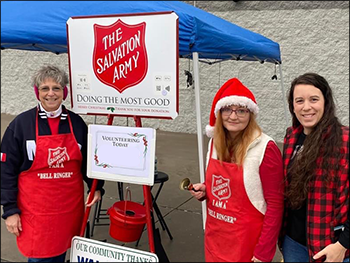 bankers volunteering with The Salvation Army