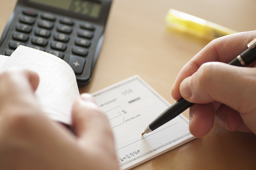 handwriting a check