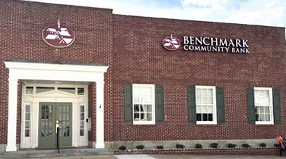 brick and stone Boydton branch location building