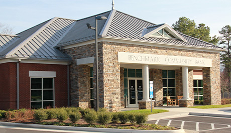 brick and stone Clarksville branch location building