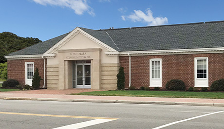 brick with concrete pilaster entrance Kenbridge branch location building